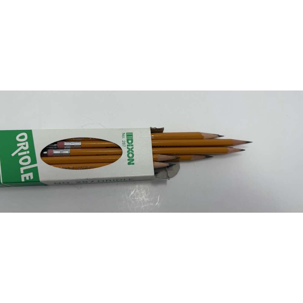 12 VTG Dixon Oriole Pencils #2 Soft Pencils by Dixon Sharpened in Box - Picture 6 of 7